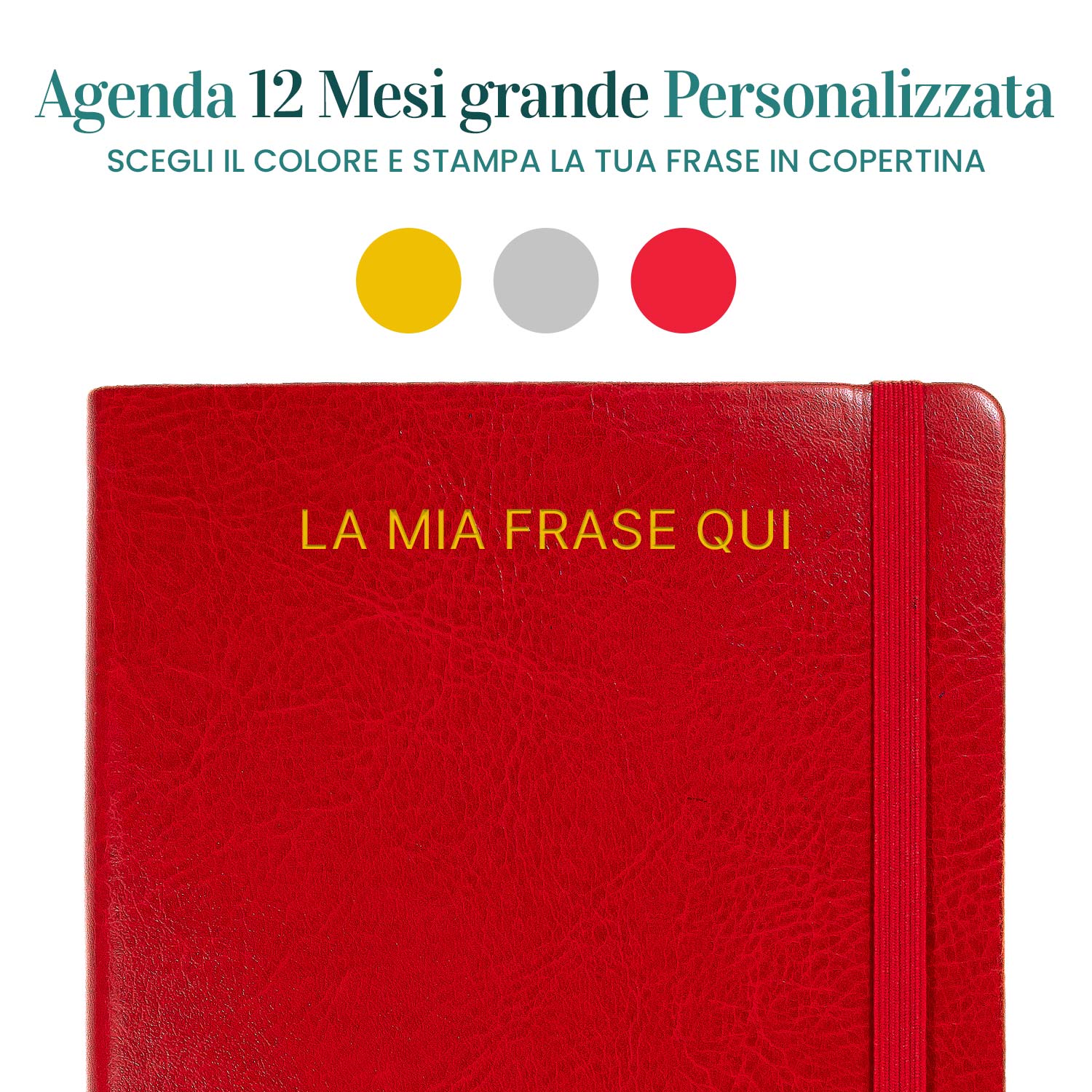 Agenda 12 mesi grandi personalizzabili