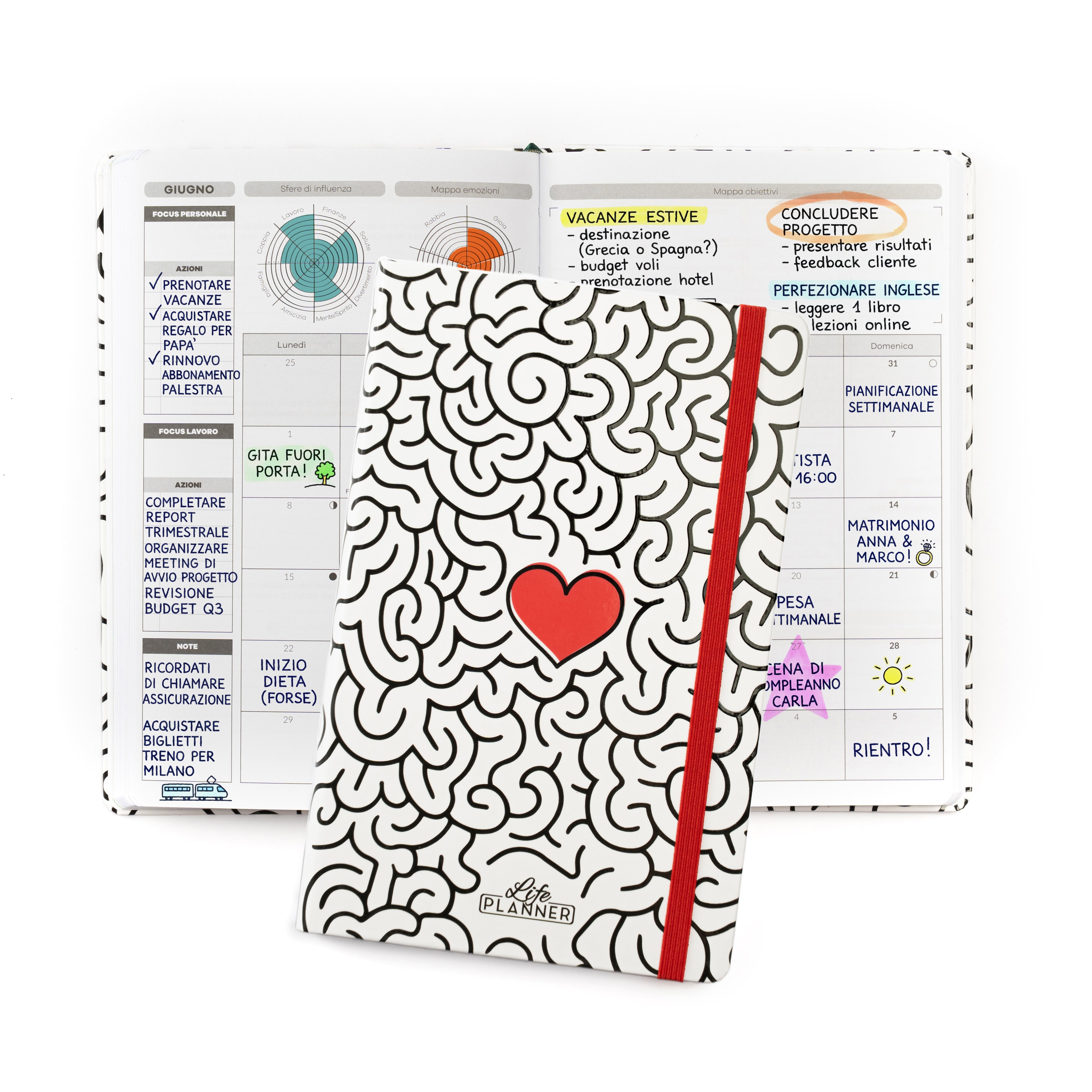 Agenda 16 mesi 2026-27 LIMITED EDITION | Heart Maze Doodle