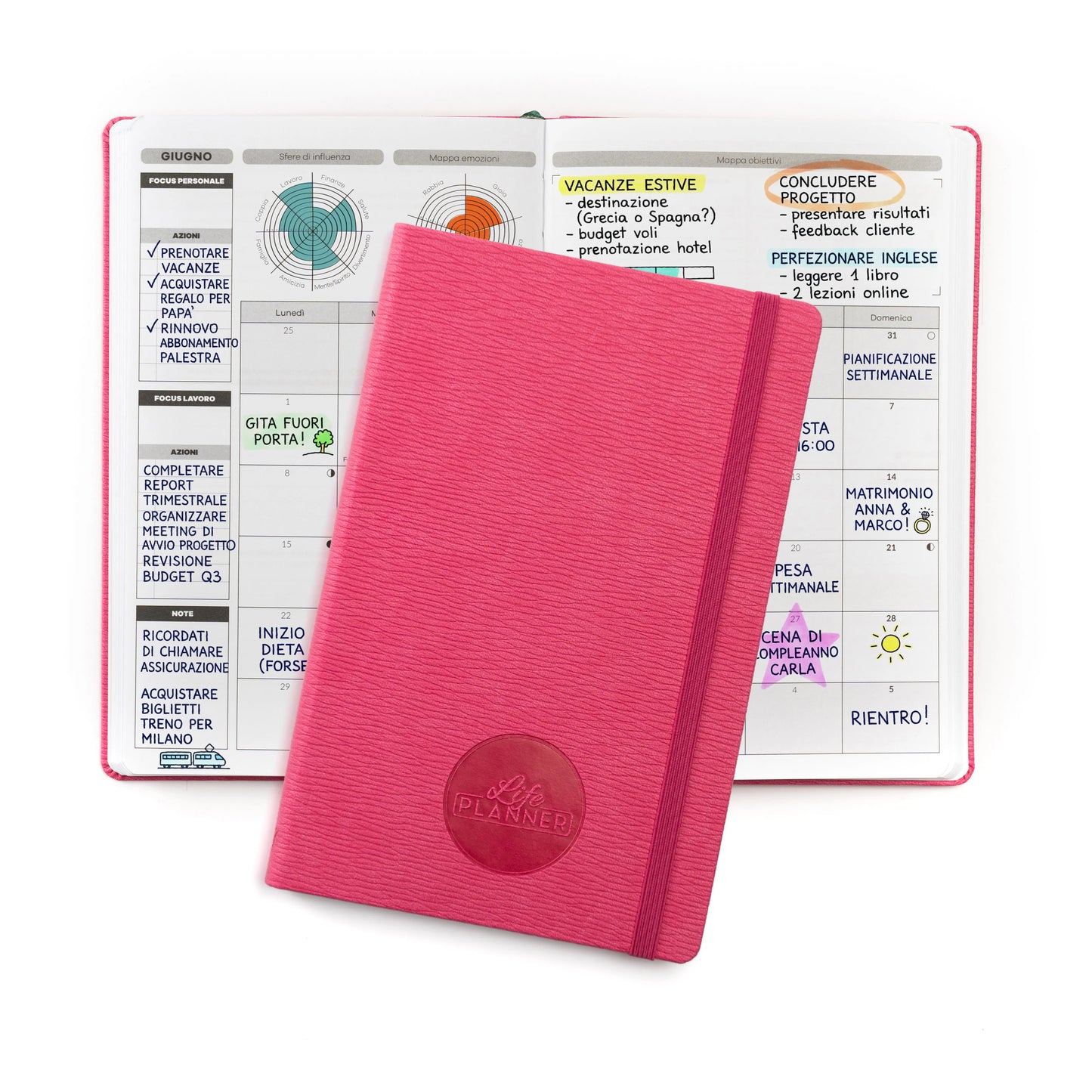 Agenda 12 mesi piccola 2027 | Fucsia