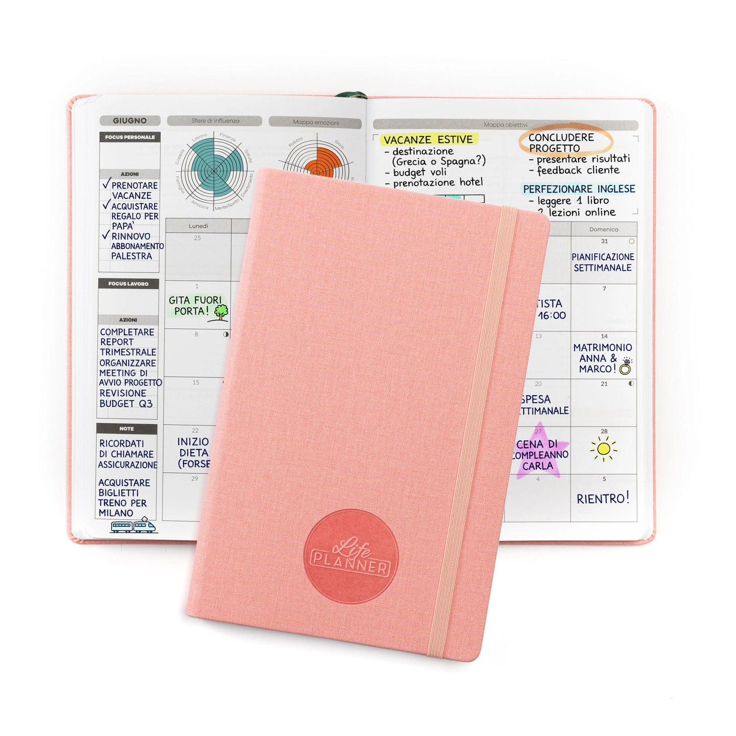 Agenda 12 mesi piccola 2027 | Light Pink
