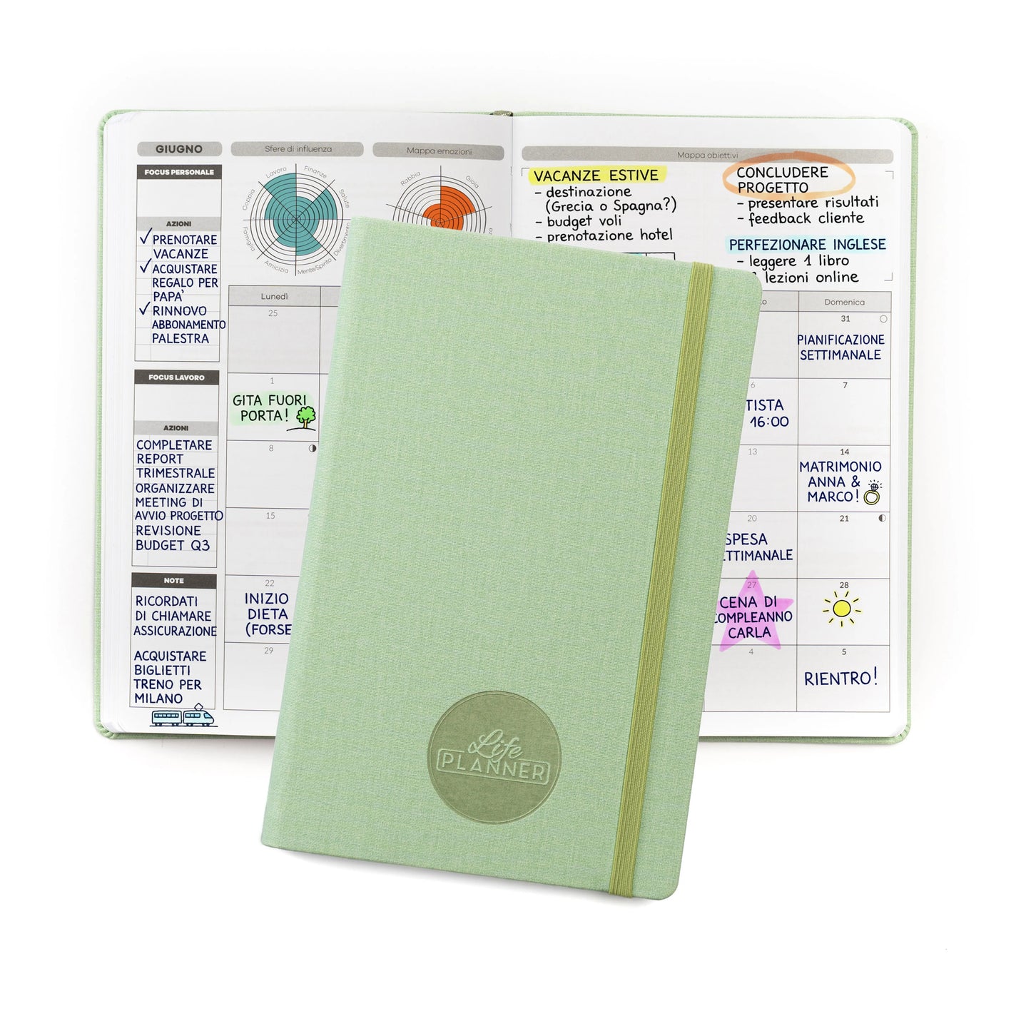 Agenda 12 mesi piccola 2027 | Light Green