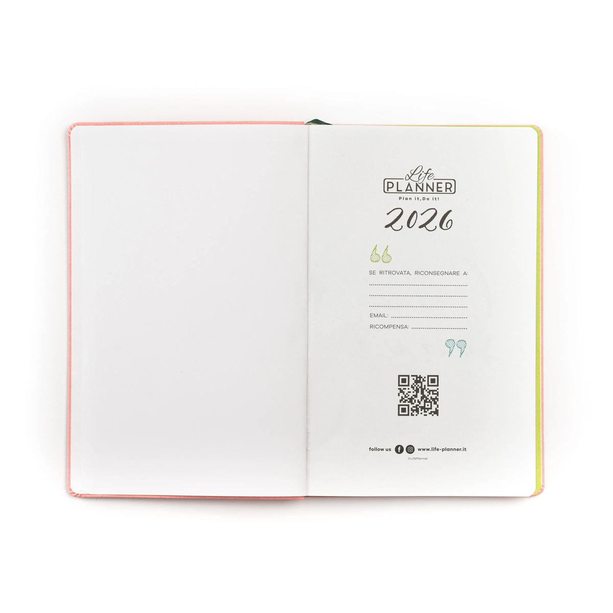 Agenda 12 mesi piccola 2027 | Light Pink