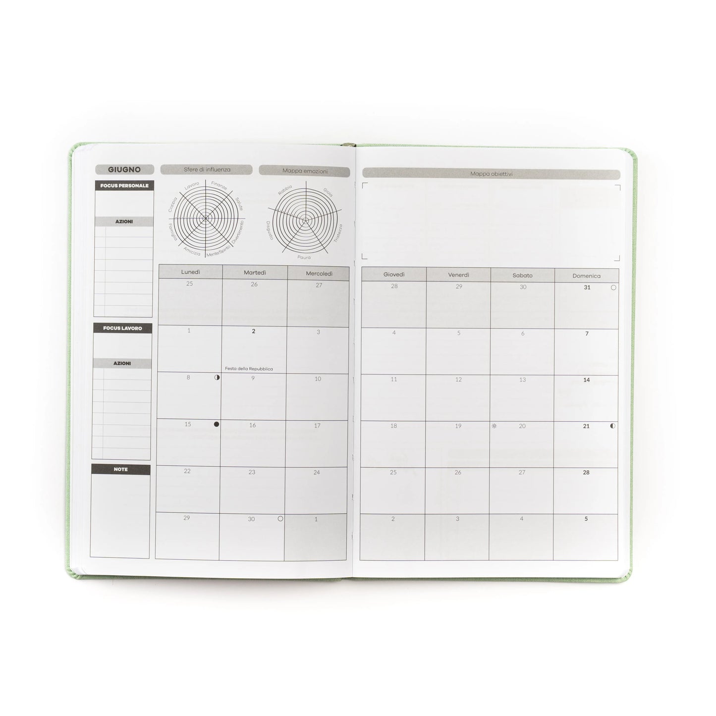 Agenda 12 mesi piccola 2027 | Light Green