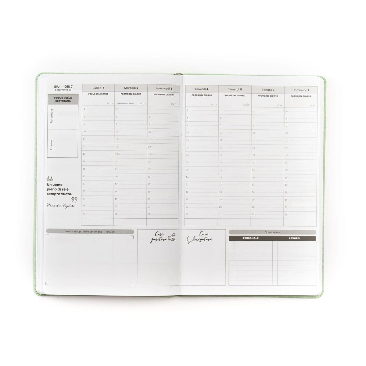 Agenda 12 mesi piccola 2027 | Light Green