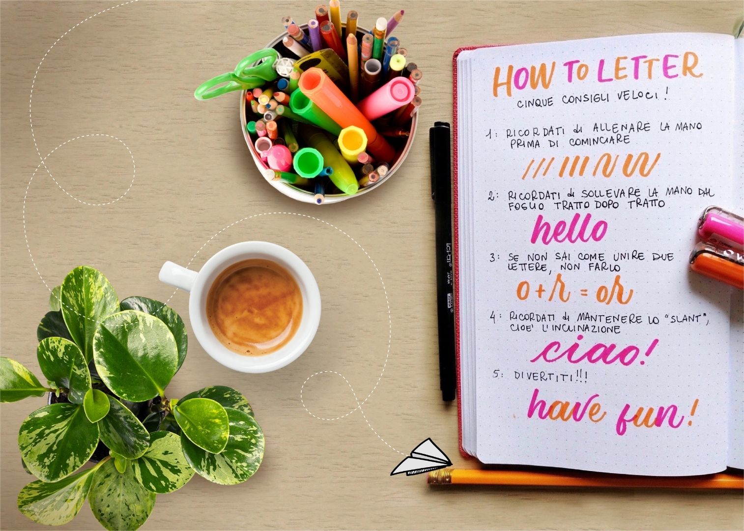 Lettering tips: migliora la calligrafia con il bullet journal - Life Planner